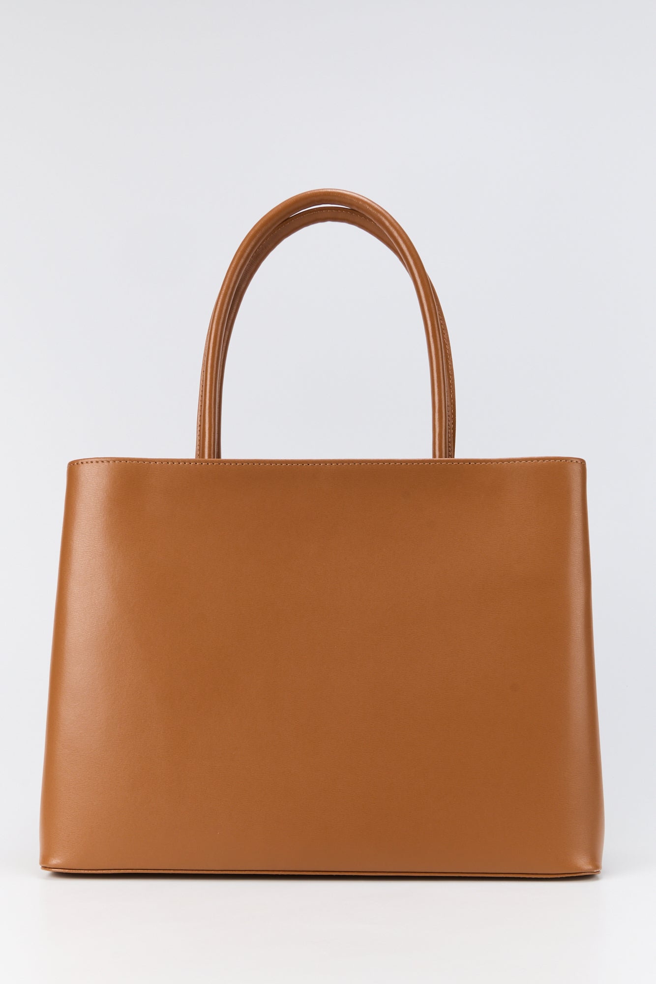 Tobacco Structured Leather Tote