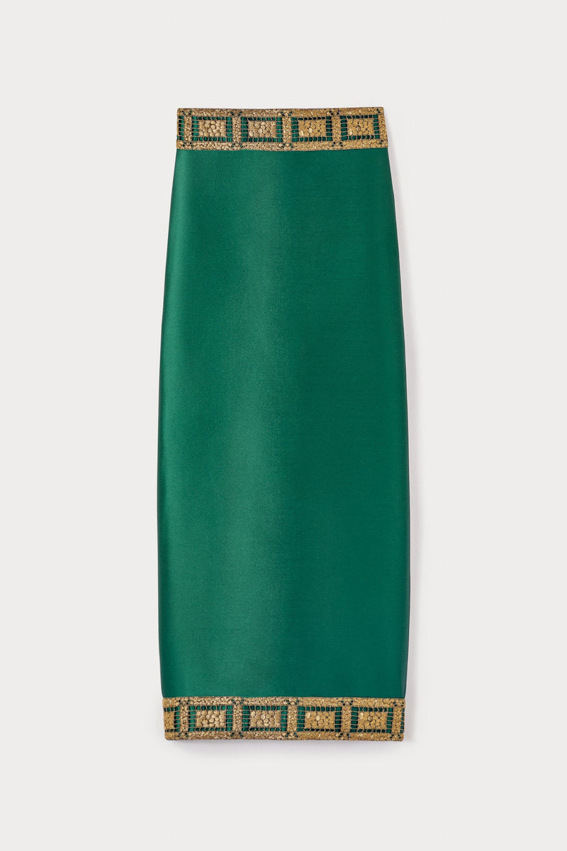 Forest Midi Skirt With Embroidered Details