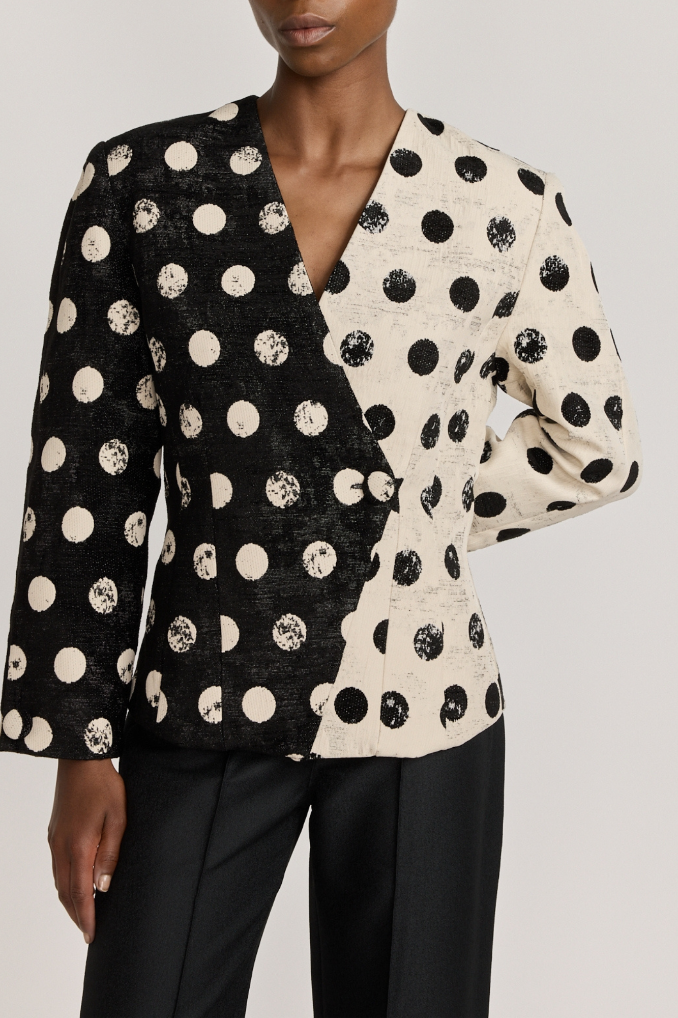 Black & White Polka Dot Blazer