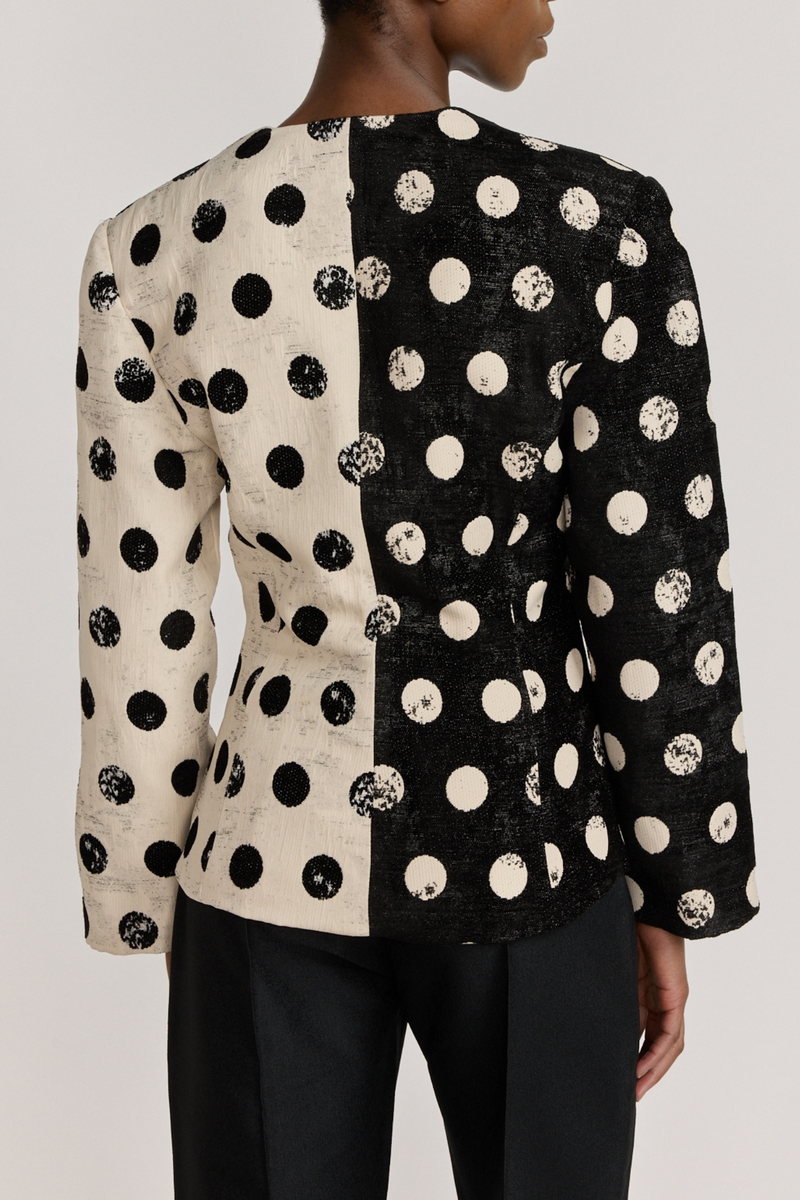 Black & White Polka Dot Blazer