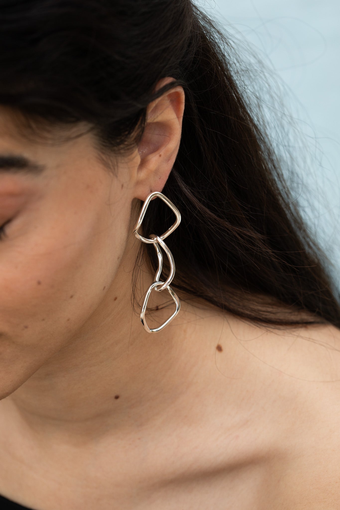 Hermes Earrings in Silver