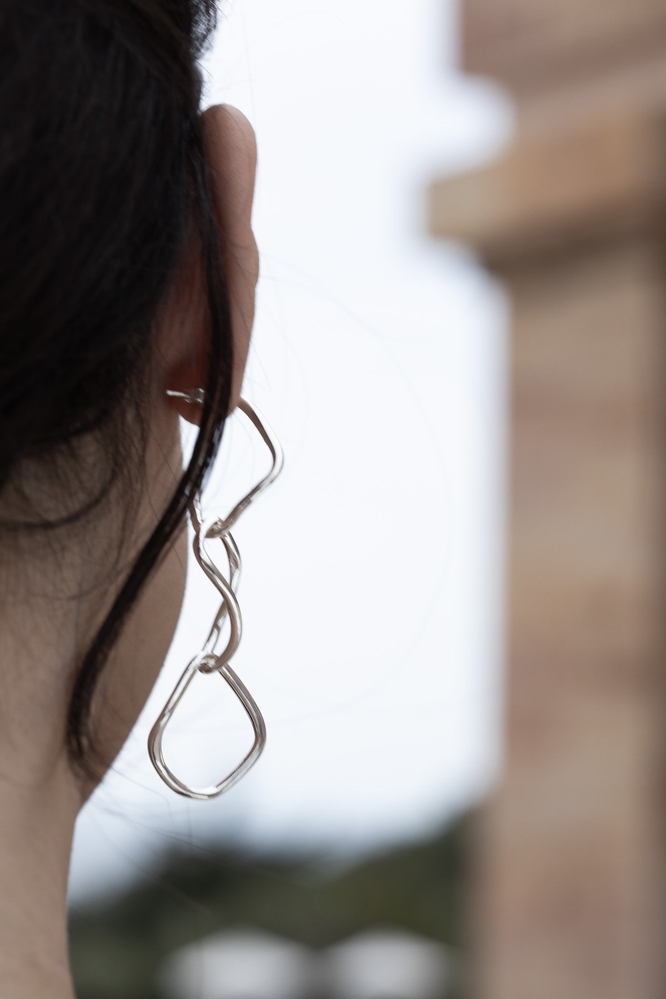 Hermes Earrings in Silver