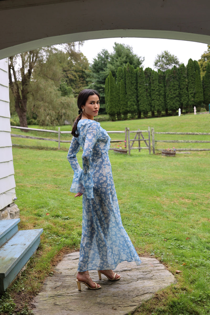 Shellona Dress Blue Floral