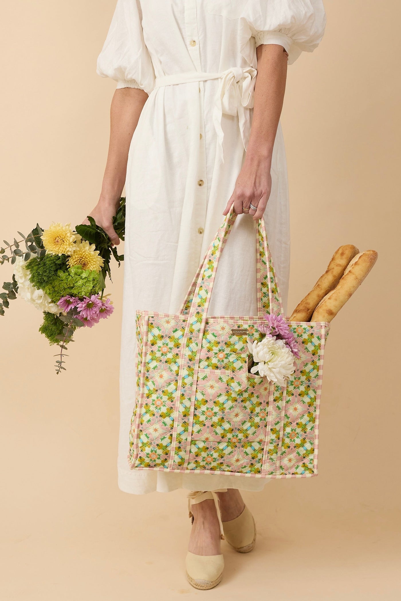On the Road Quilted Tote - Chelsea Gardens