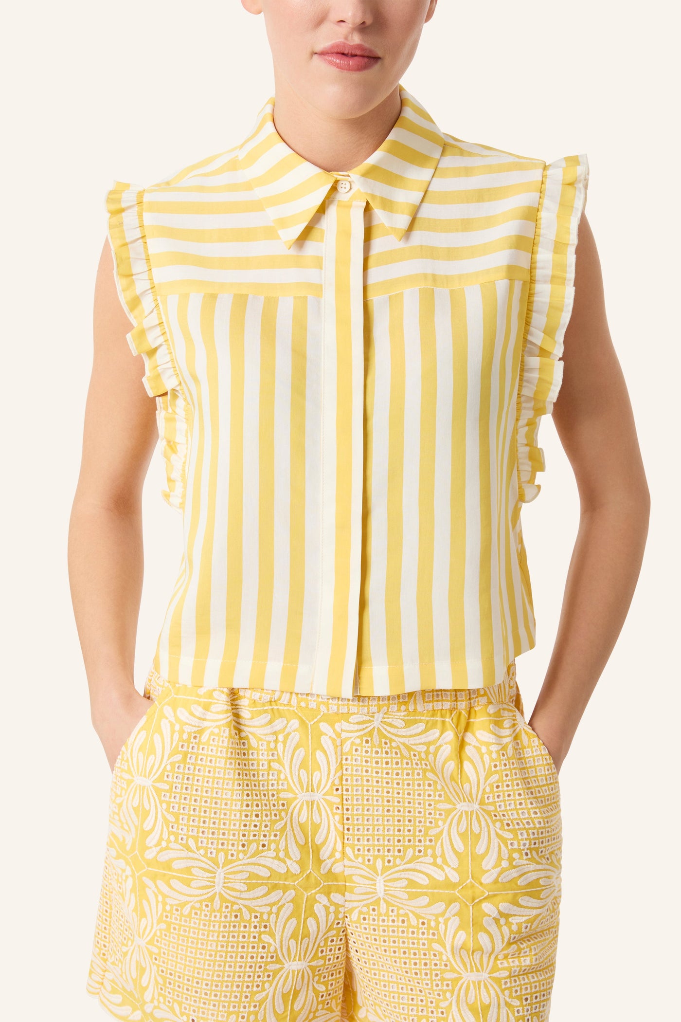 Yellow Striped Blouse