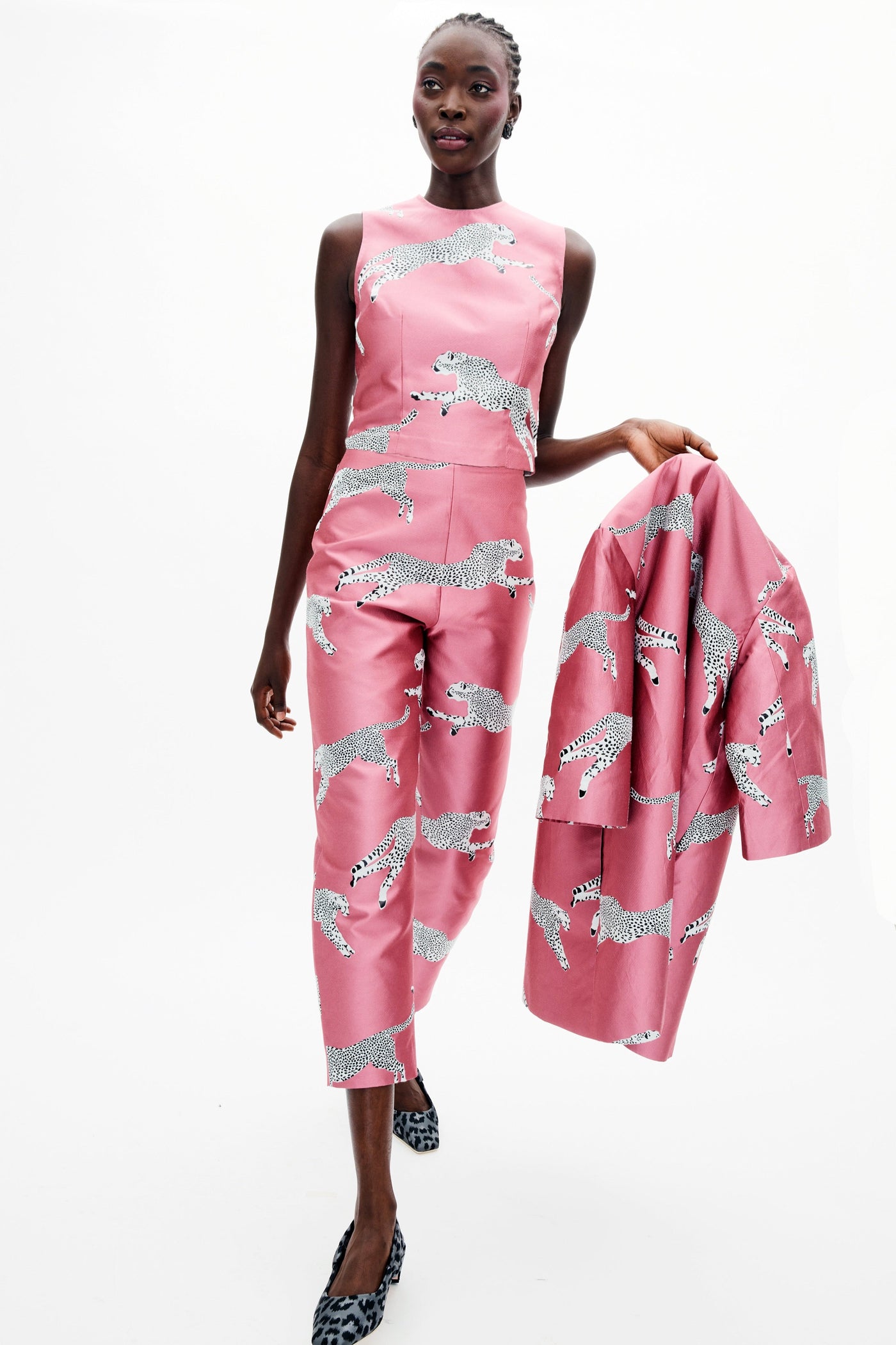 Mae X Scalamandre Kennedy Pant in Leaping Cheetah