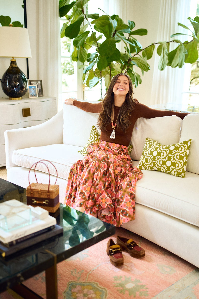 Jess Tiered Maxi Skirt - Farmhouse Pink