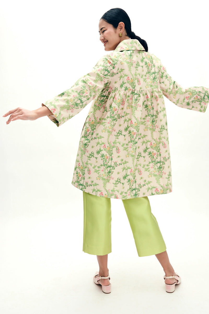 Mae X Scalamandre Goldie Coat in Jardin De Chine