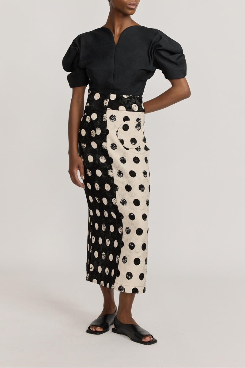 BLACK & WHITE Pencil Skirt