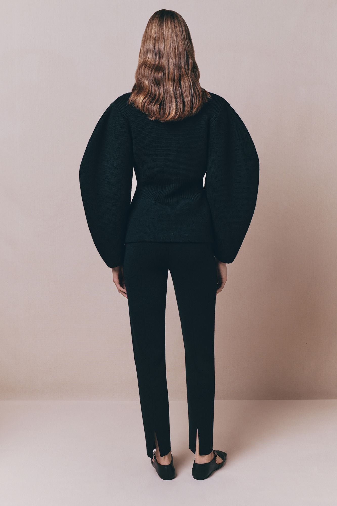 Structured Black Embroided Knit Jacket