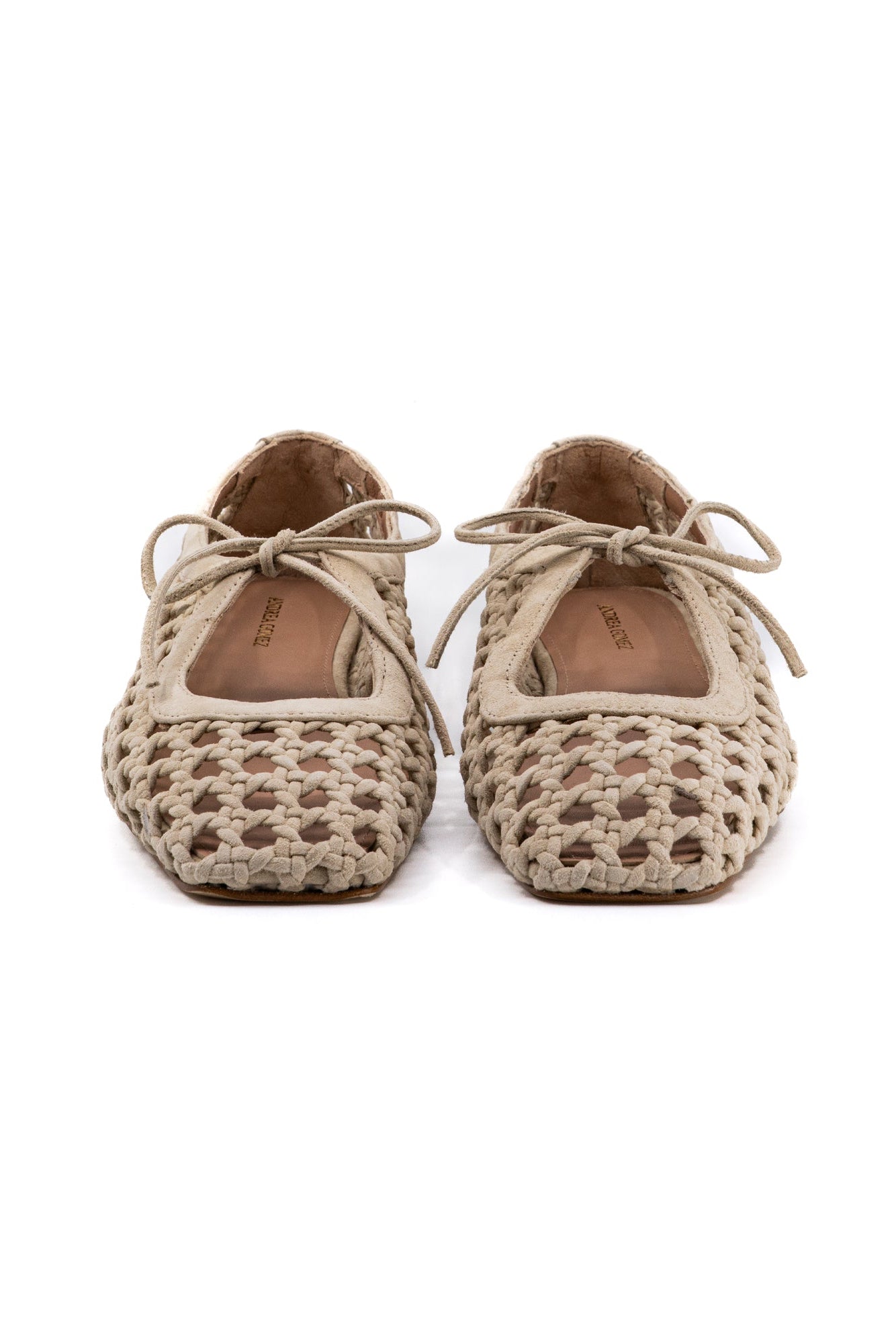 Amelia Beige Woven Suede