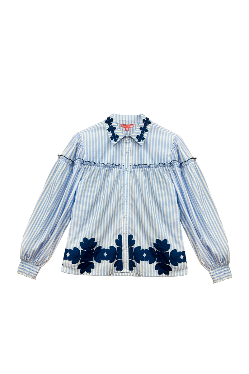 Frankie Blouse - Blue Stripe