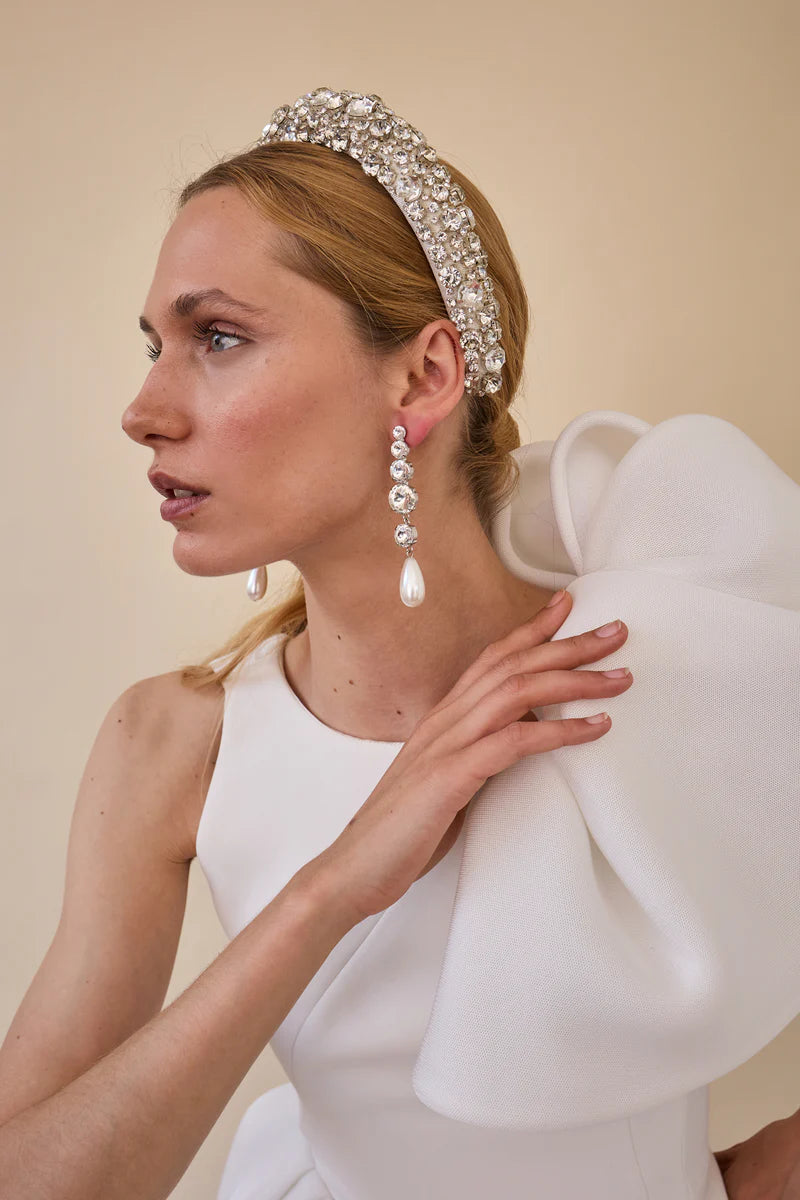 ATHENA PEARL LINEAR DROP EARRINGS
