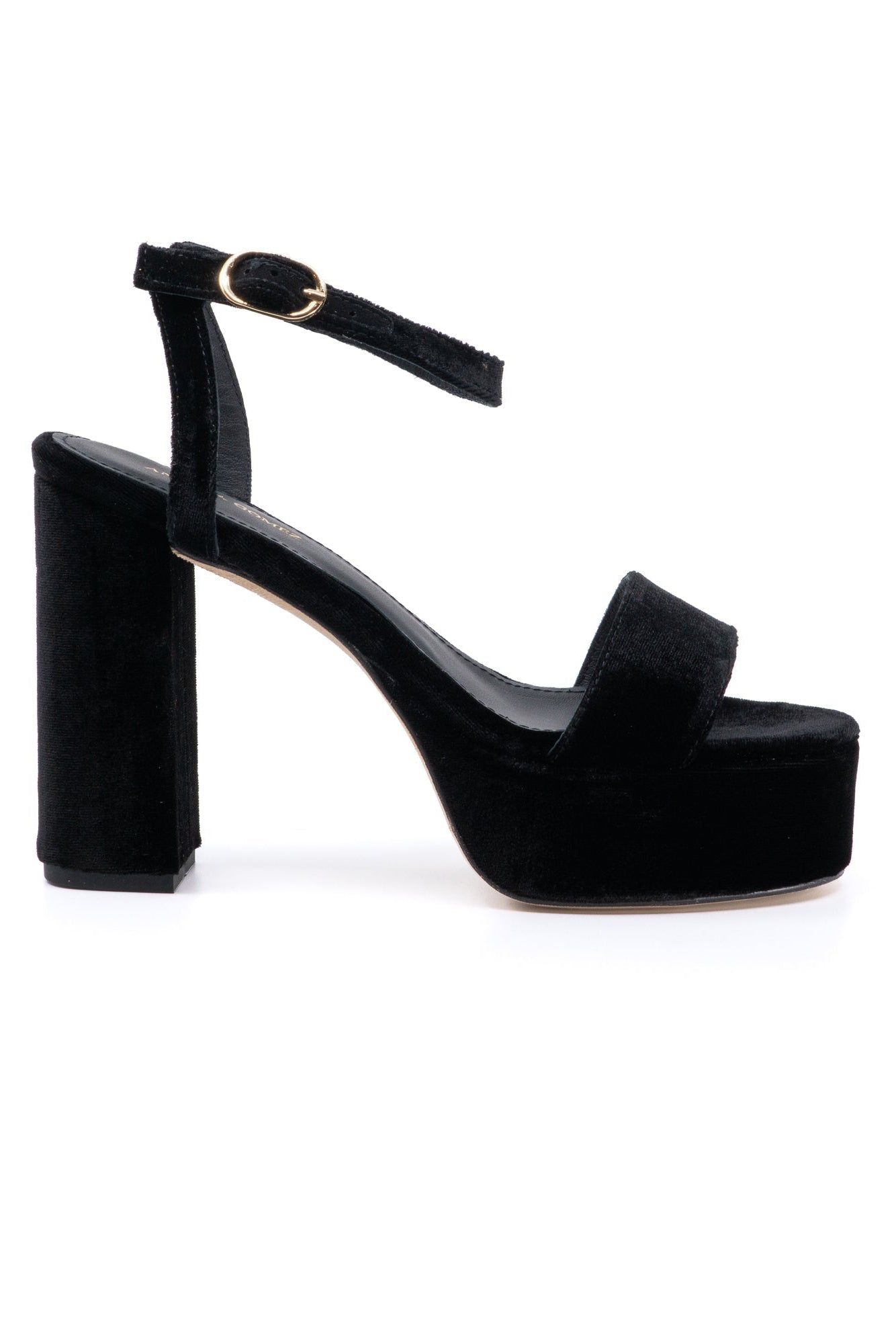Becka Black Velvet Platform