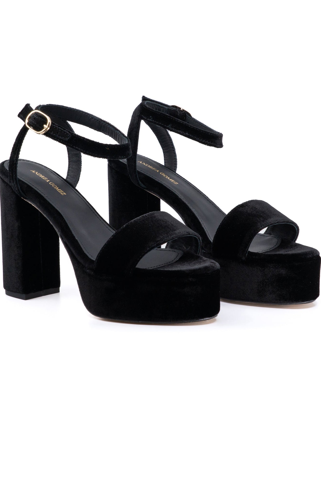 Becka Black Velvet Platform