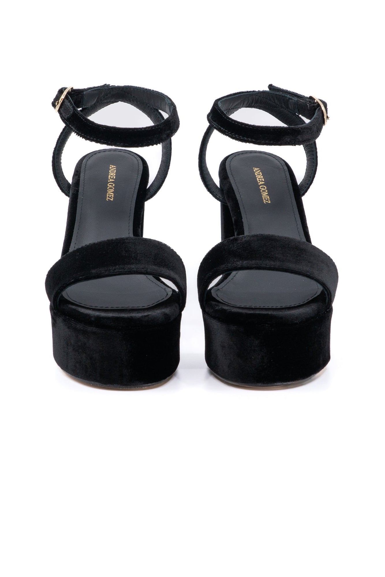 Becka Black Velvet Platform