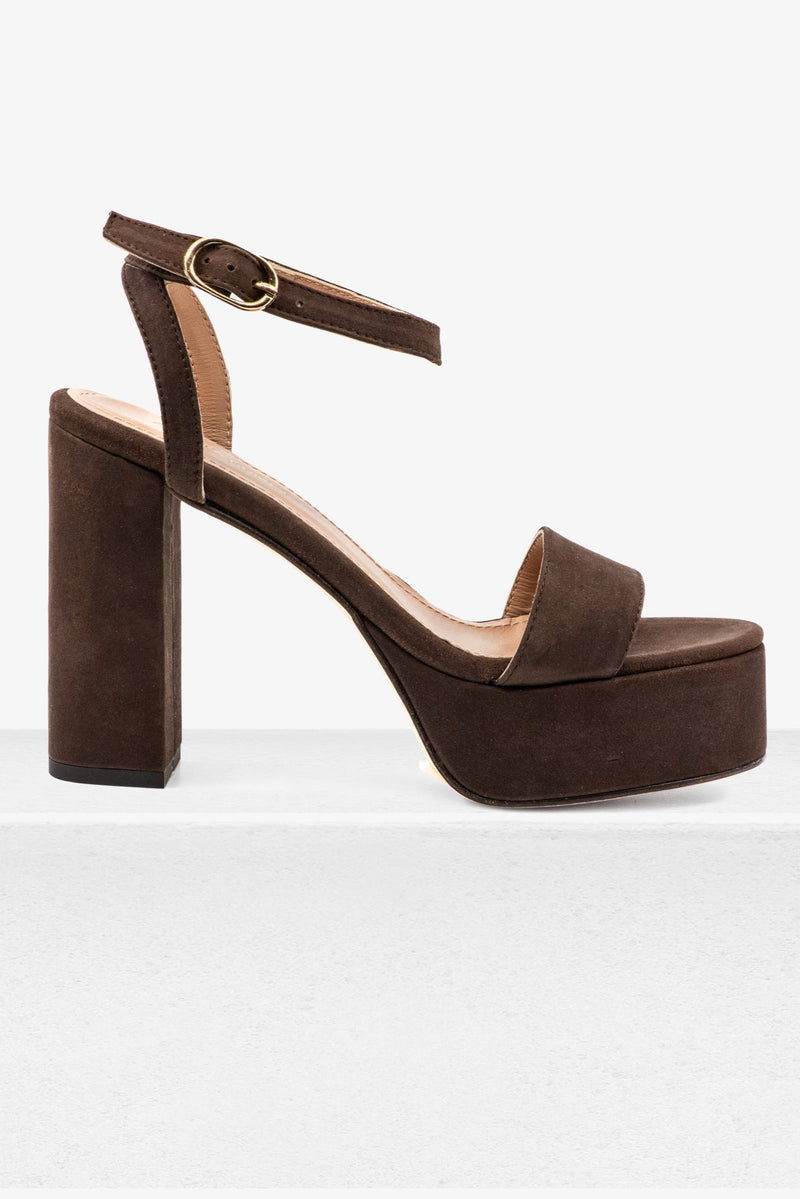 Becka Chocolate Suede Platform