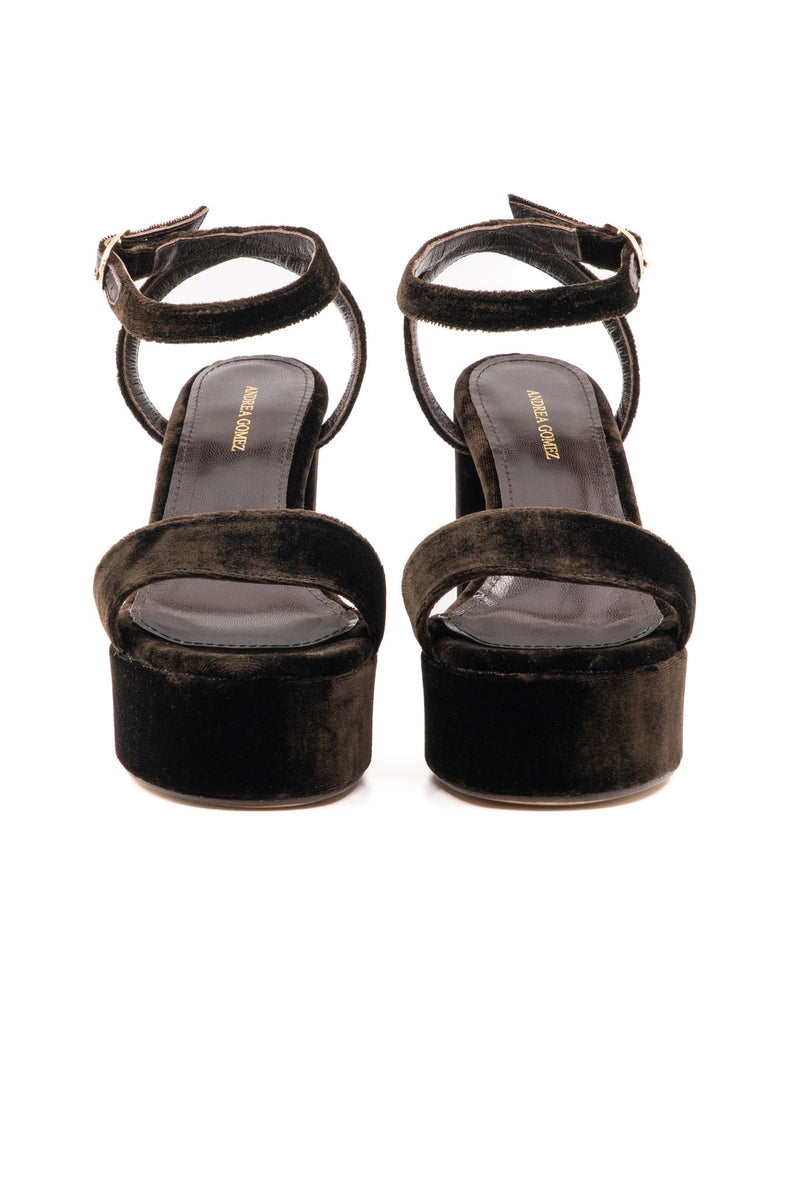 Becka Chocolate Velvet Platform