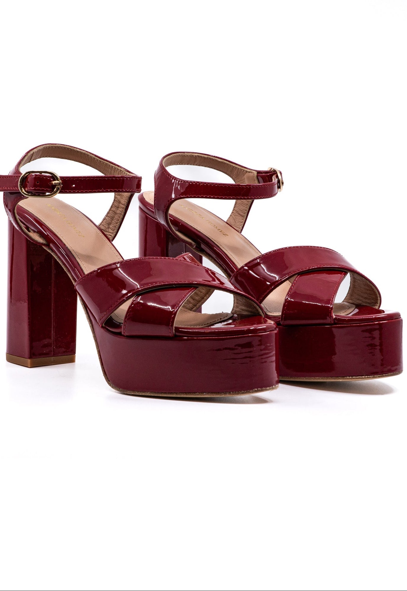 Bella Red Patent Platform