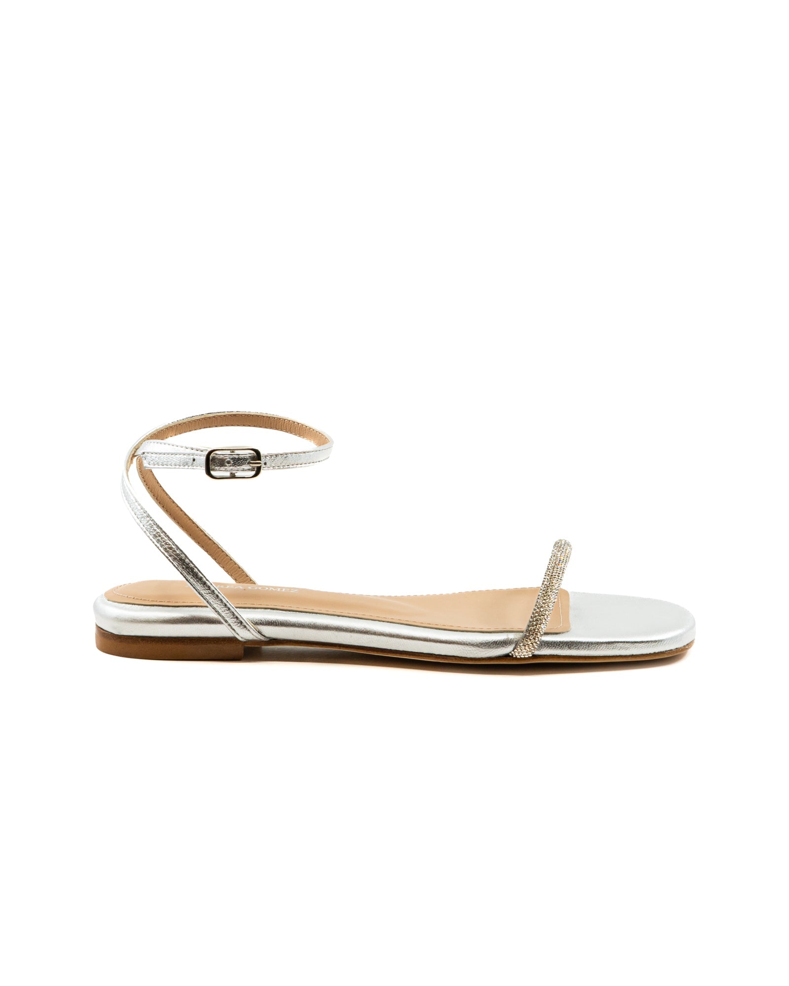 Brook Flat Silver Sandal