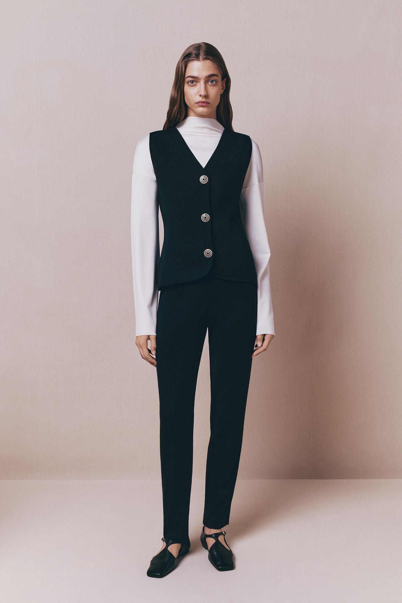 Black Merino Wool Pants