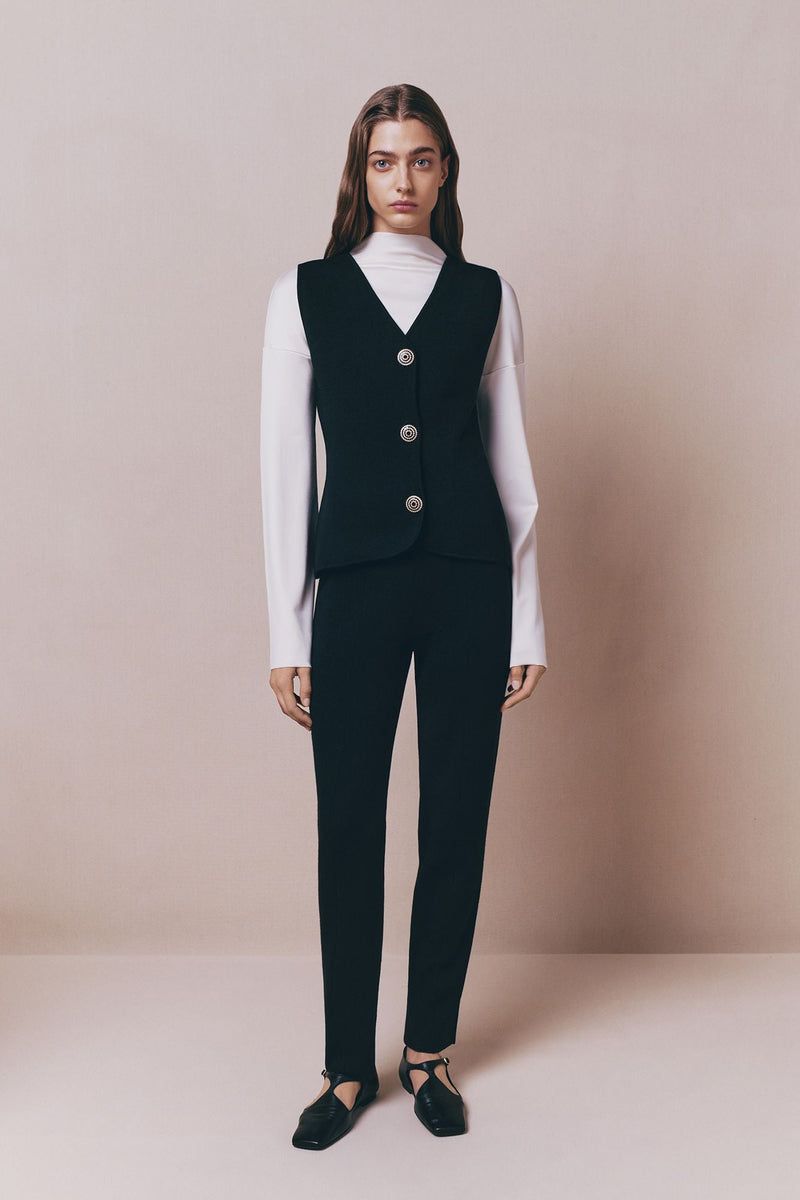 Black Merino Wool Pants