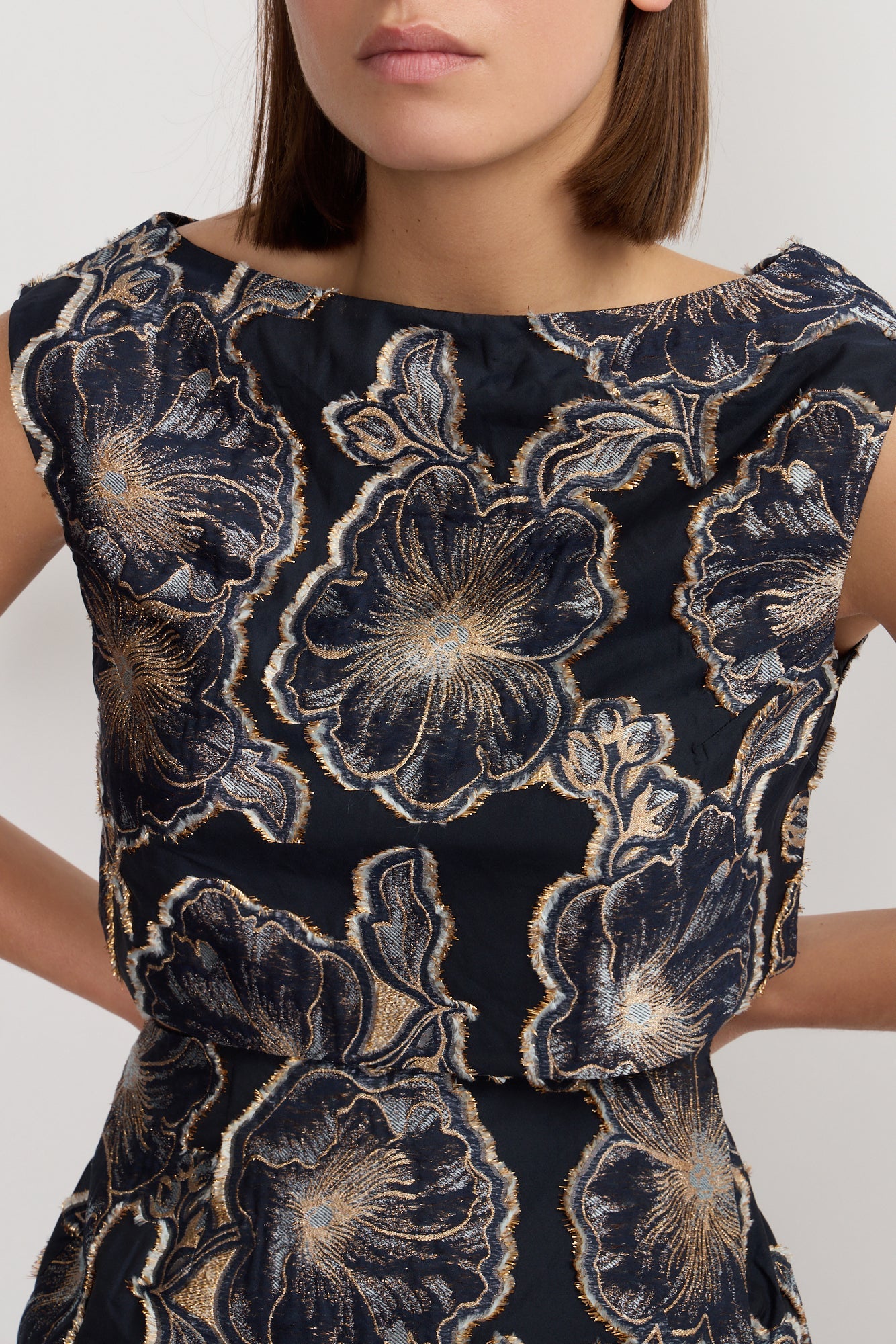 MIDNIGHT & GOLD Cropped Top