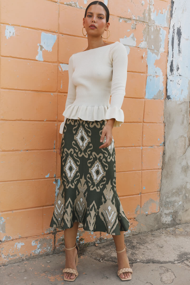 FALDA TIERRA OLIVA