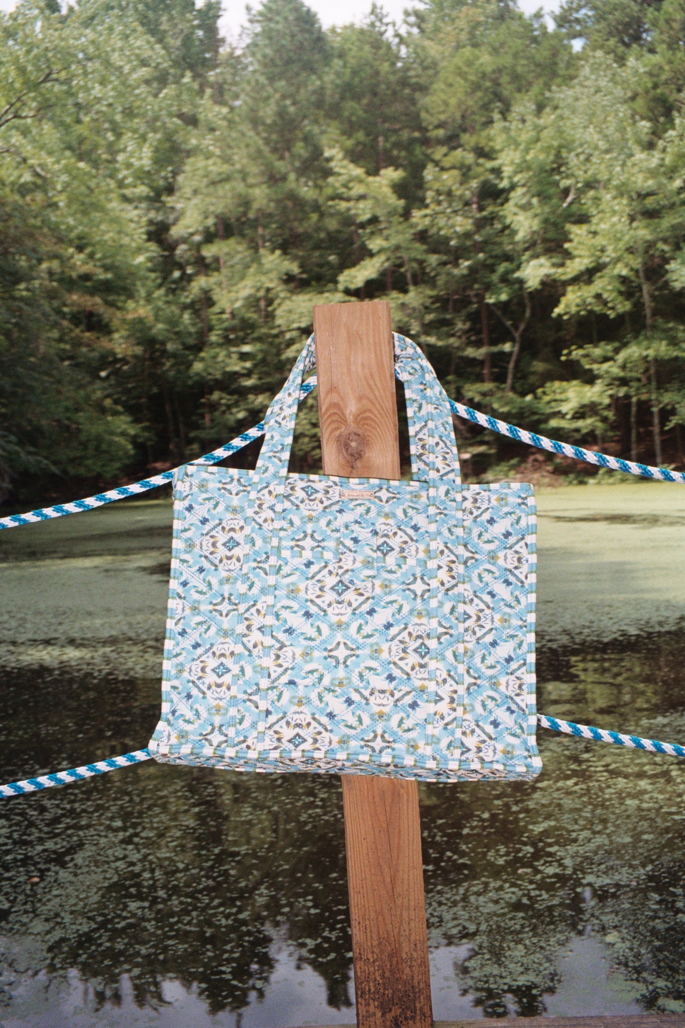 On the Road Quilted Tote - English Tile