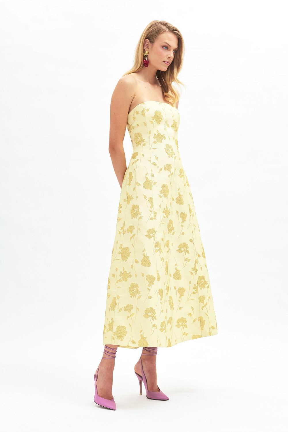 knee length dresses for ladies Bec and Bridge Colette Wrap Midi Dress in Print – Coco & Lola main image 1