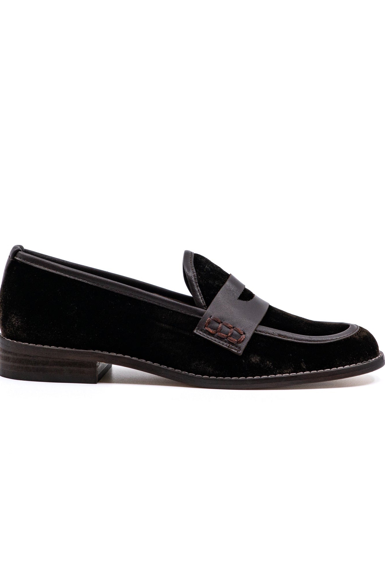 Camila Chocolate Velvet Loafer