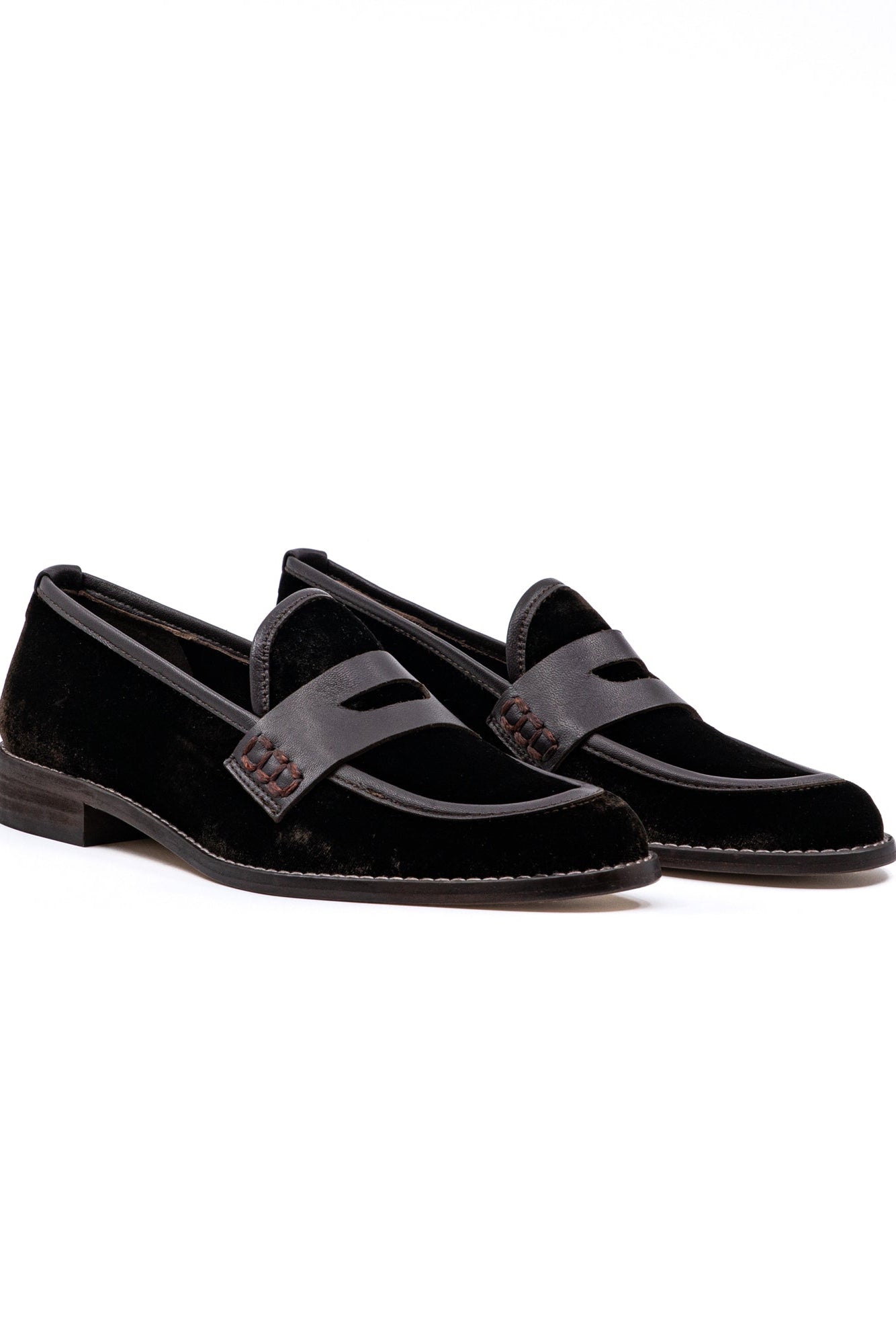 Camila Chocolate Velvet Loafer