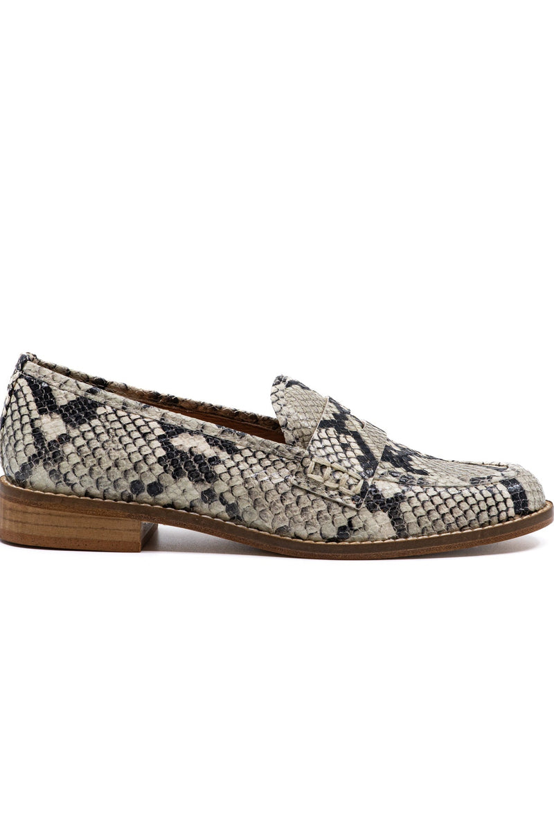 Camila Faux Python Leather Loafer