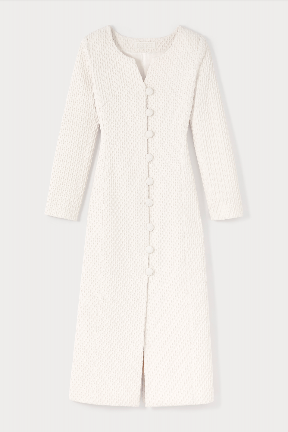 Ivory Longline Textured Coat