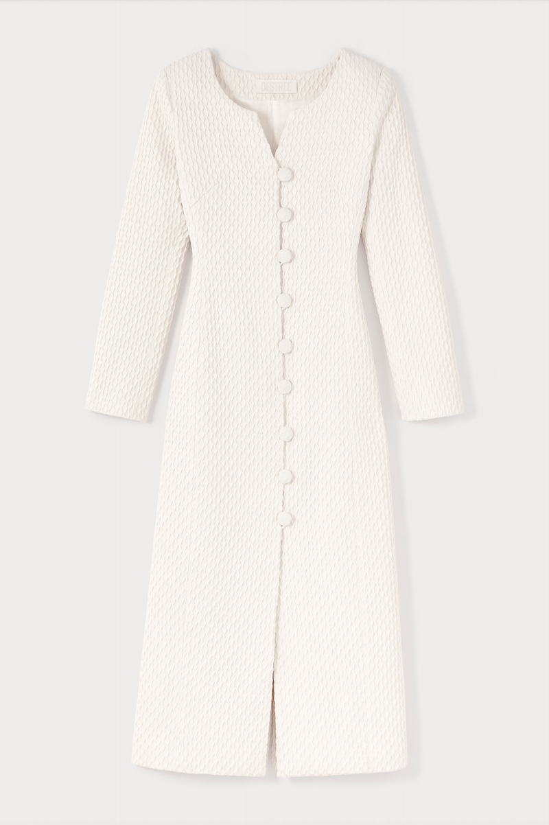 Ivory Longline Textured Coat