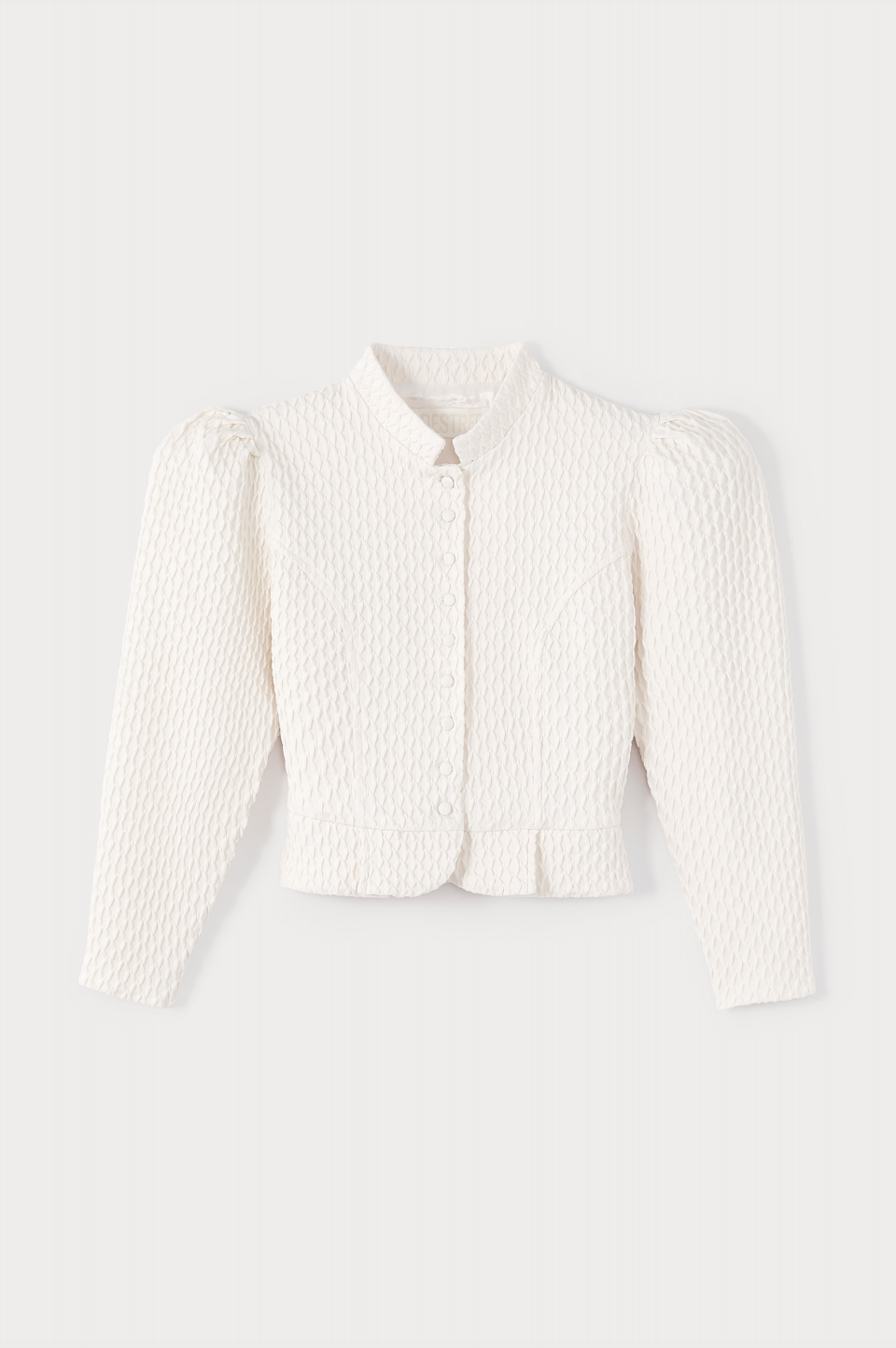 Flutter Ecru Puff Sleeve Jacket