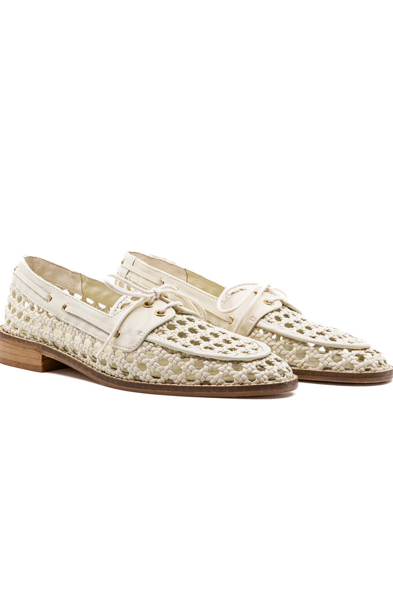 Carla White Leather Loafer