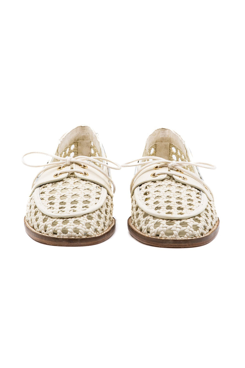 Carla White Leather Loafer