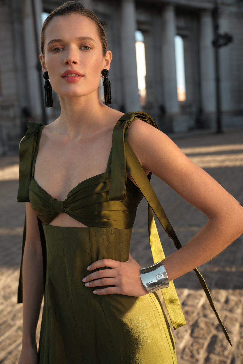 GOLDIE BOW SLEEVE GOWN