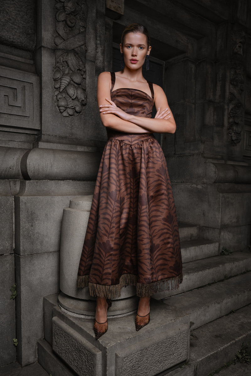 BEATRICE FRINGE MIDI DRESS