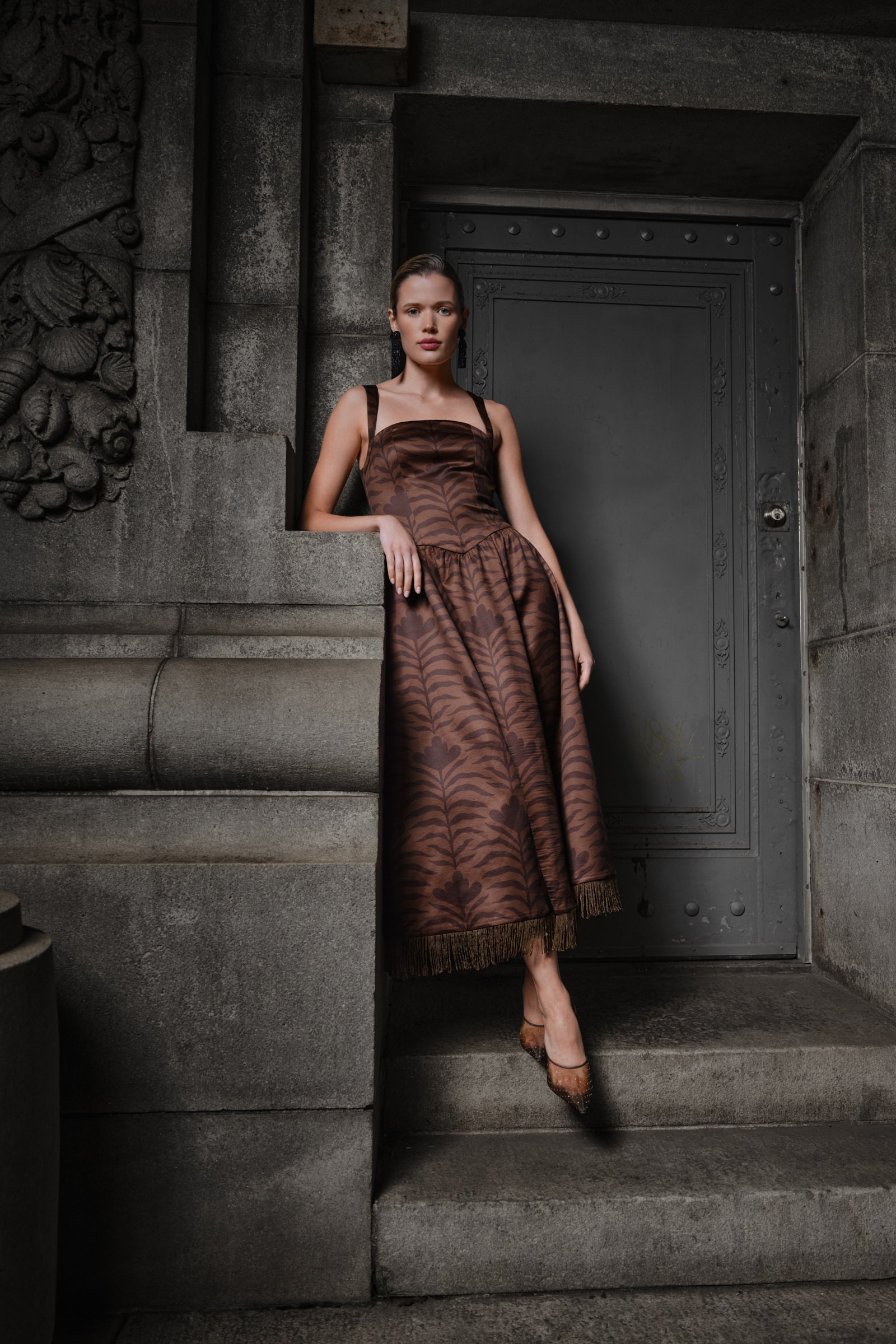 BEATRICE FRINGE MIDI DRESS