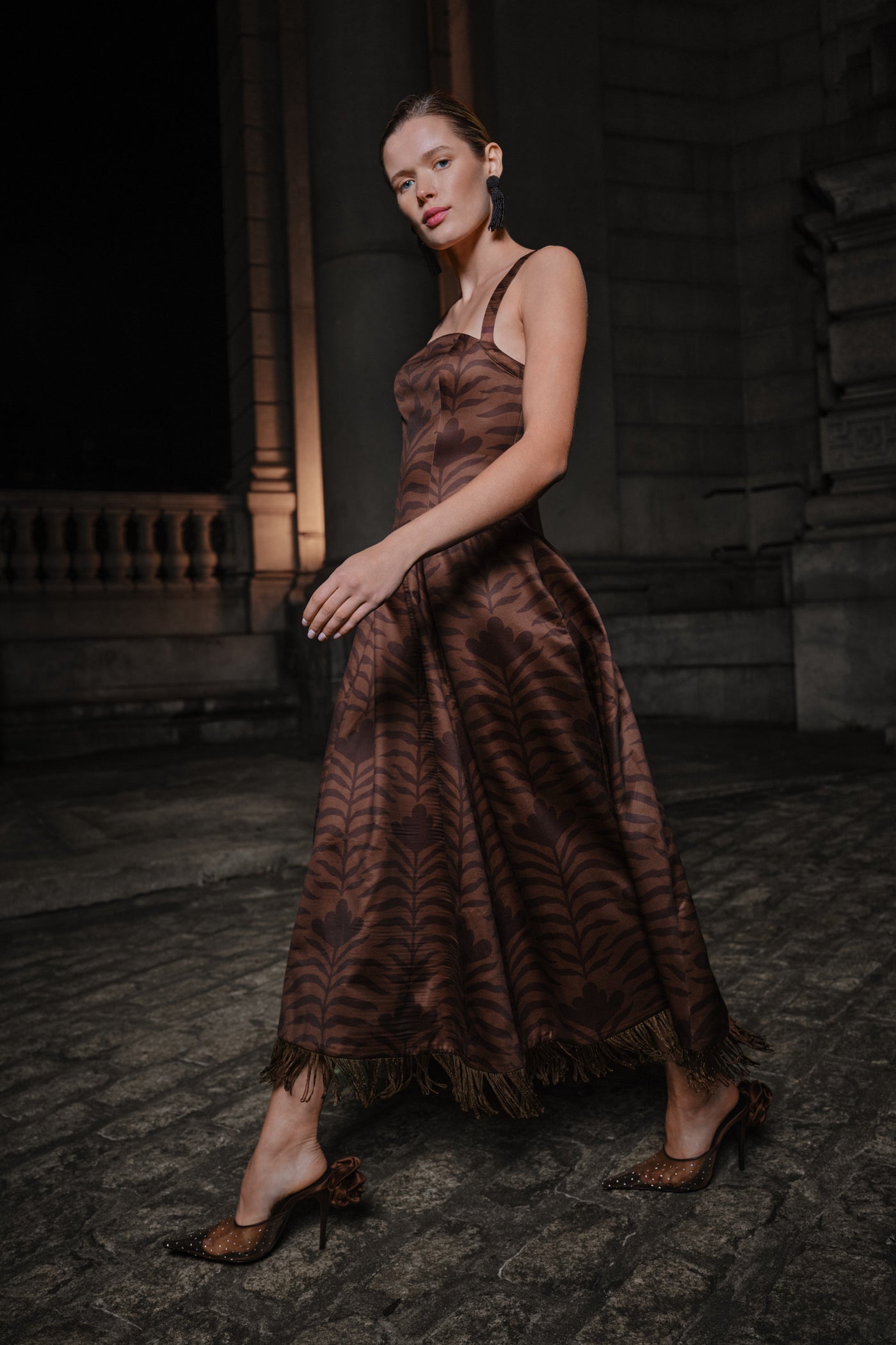 BEATRICE FRINGE MIDI DRESS