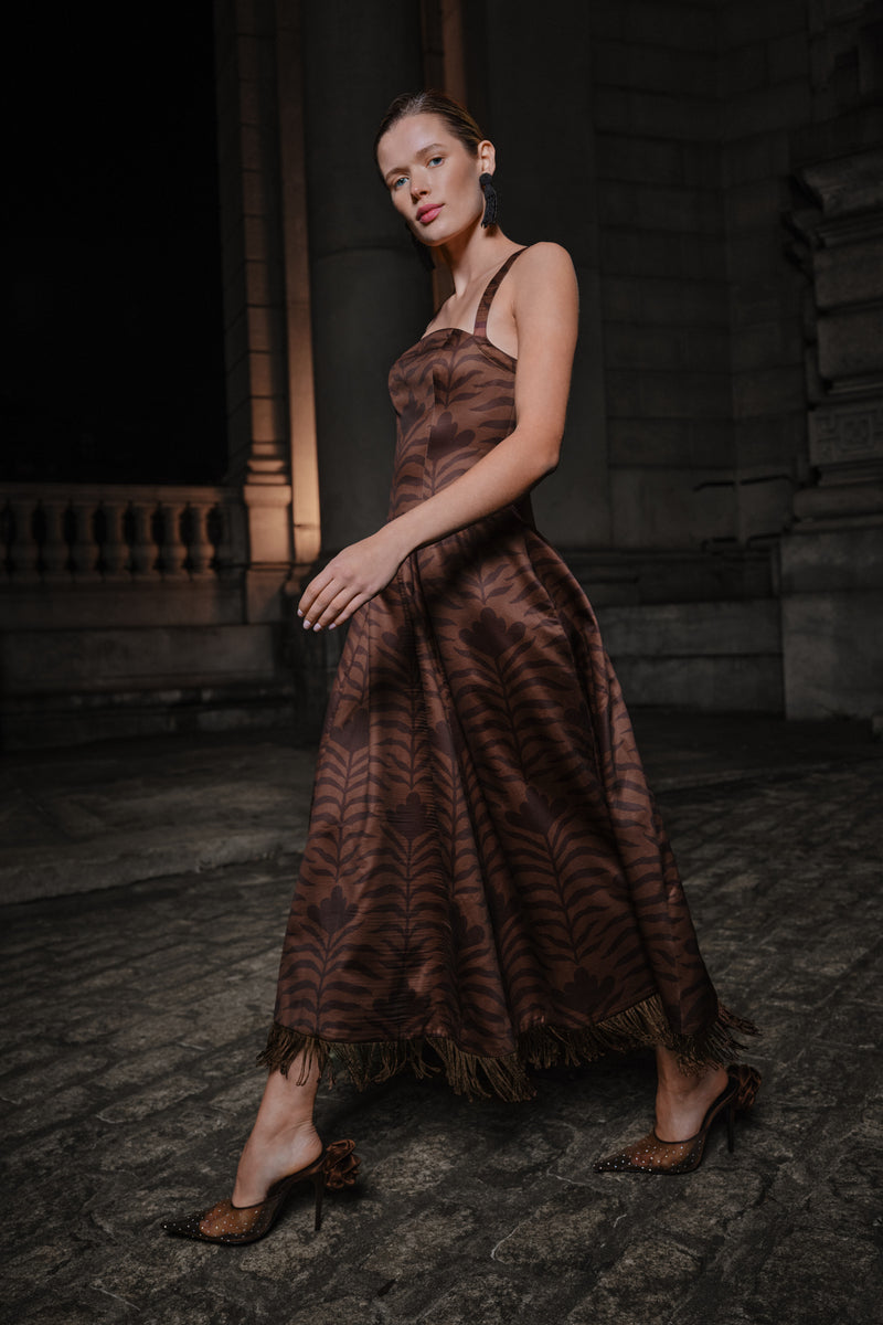 BEATRICE FRINGE MIDI DRESS