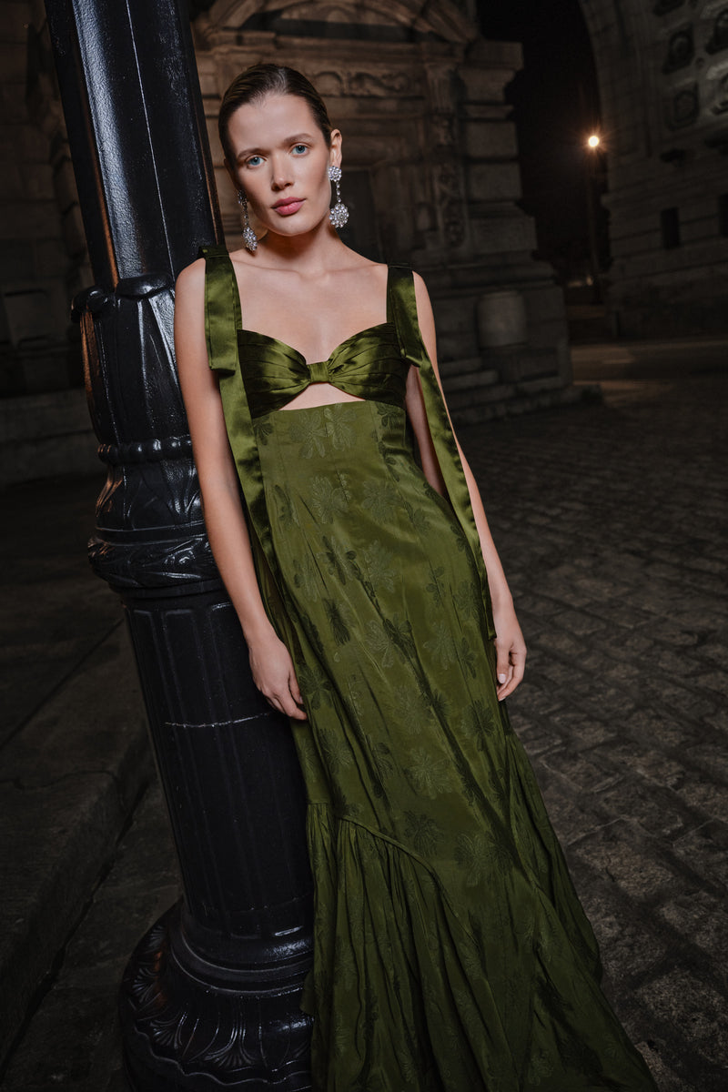 GOLDIE BOW SLEEVE GOWN