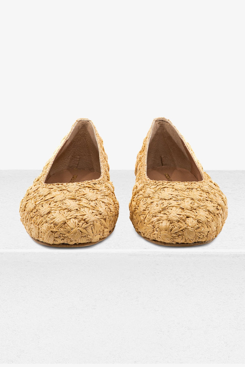 Dalia Flower Raffia Ballerina