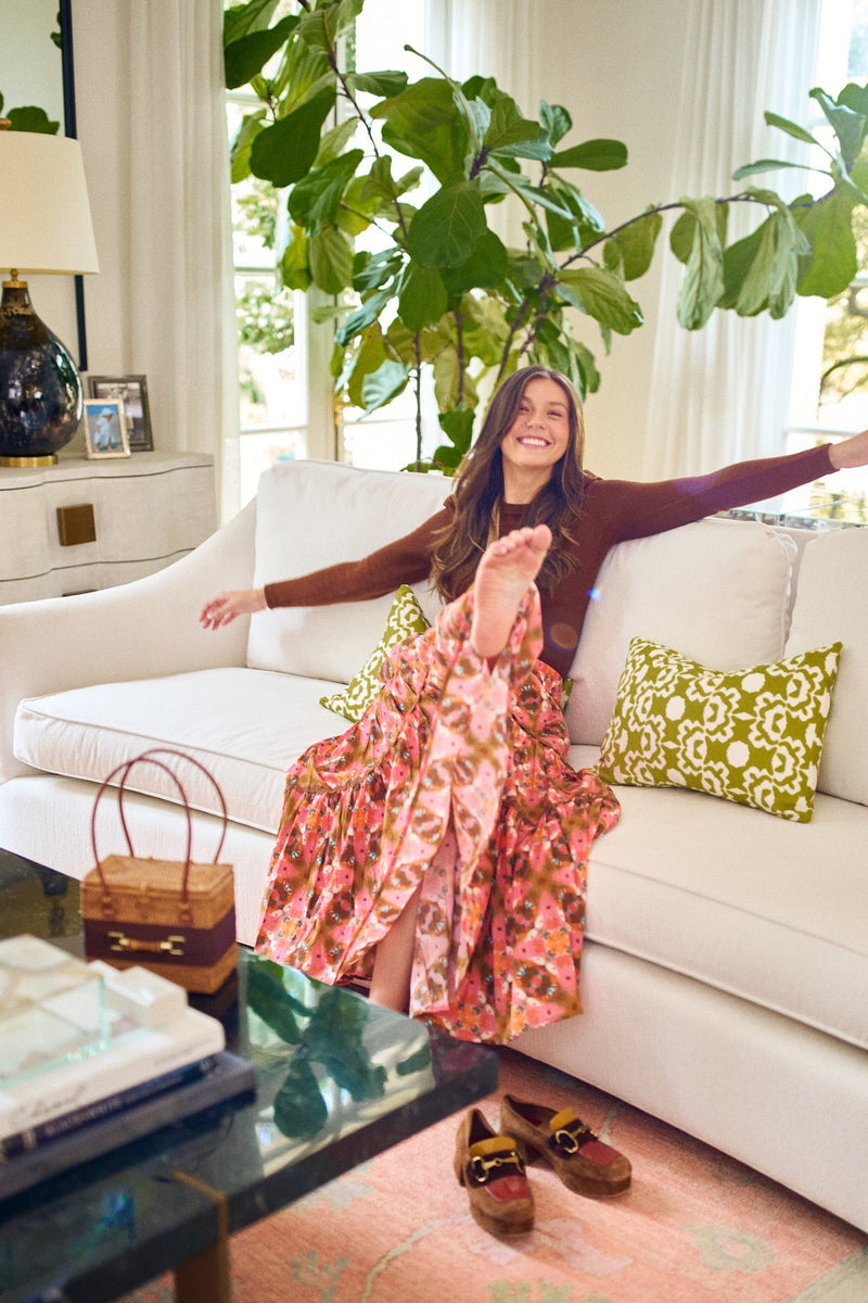 Jess Tiered Maxi Skirt - Farmhouse Pink