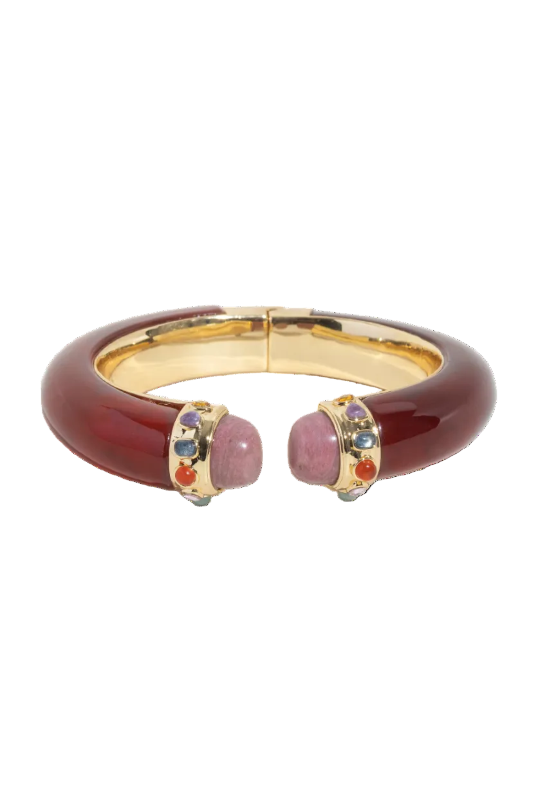 Cordelia Cuff Bracelet in Carnelian Red