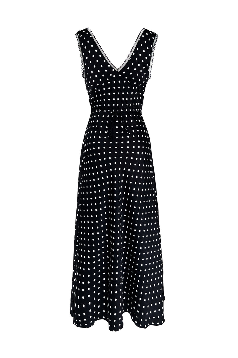 JULIETTE DRESS in Black Polka Dots