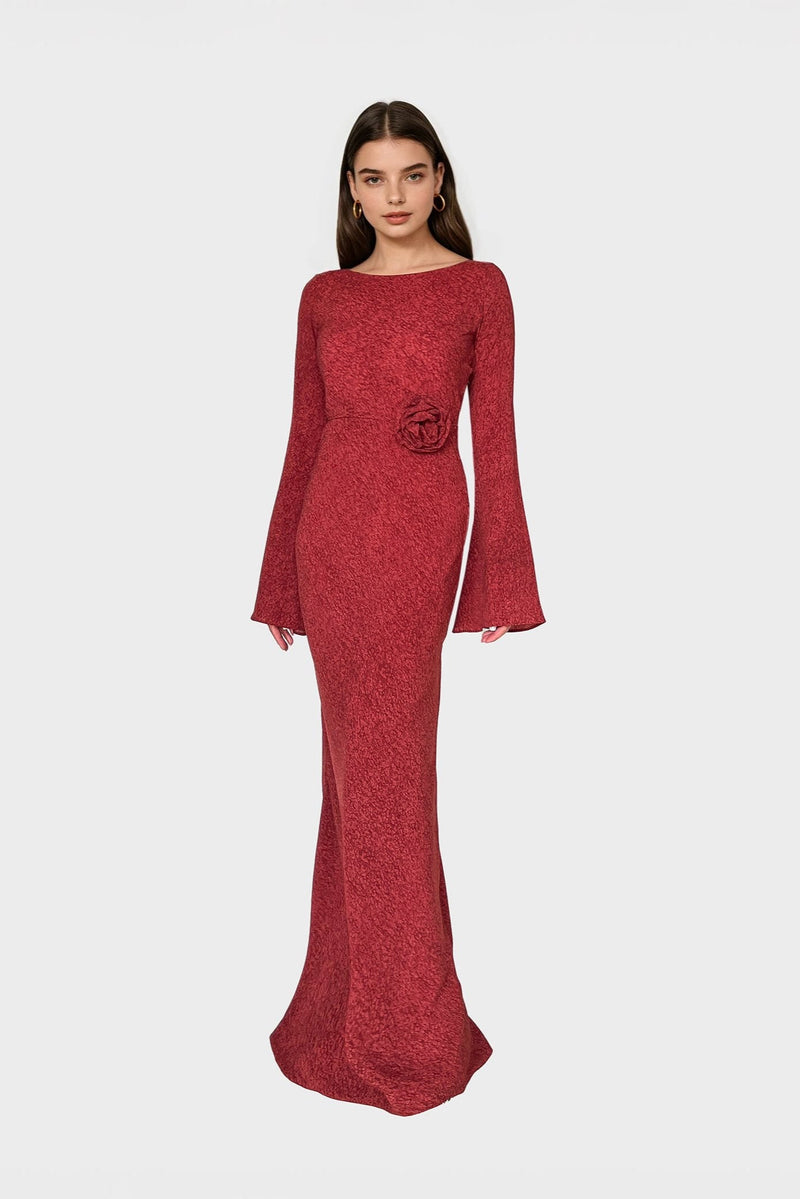 KYRA DRESS in Red Sapphire