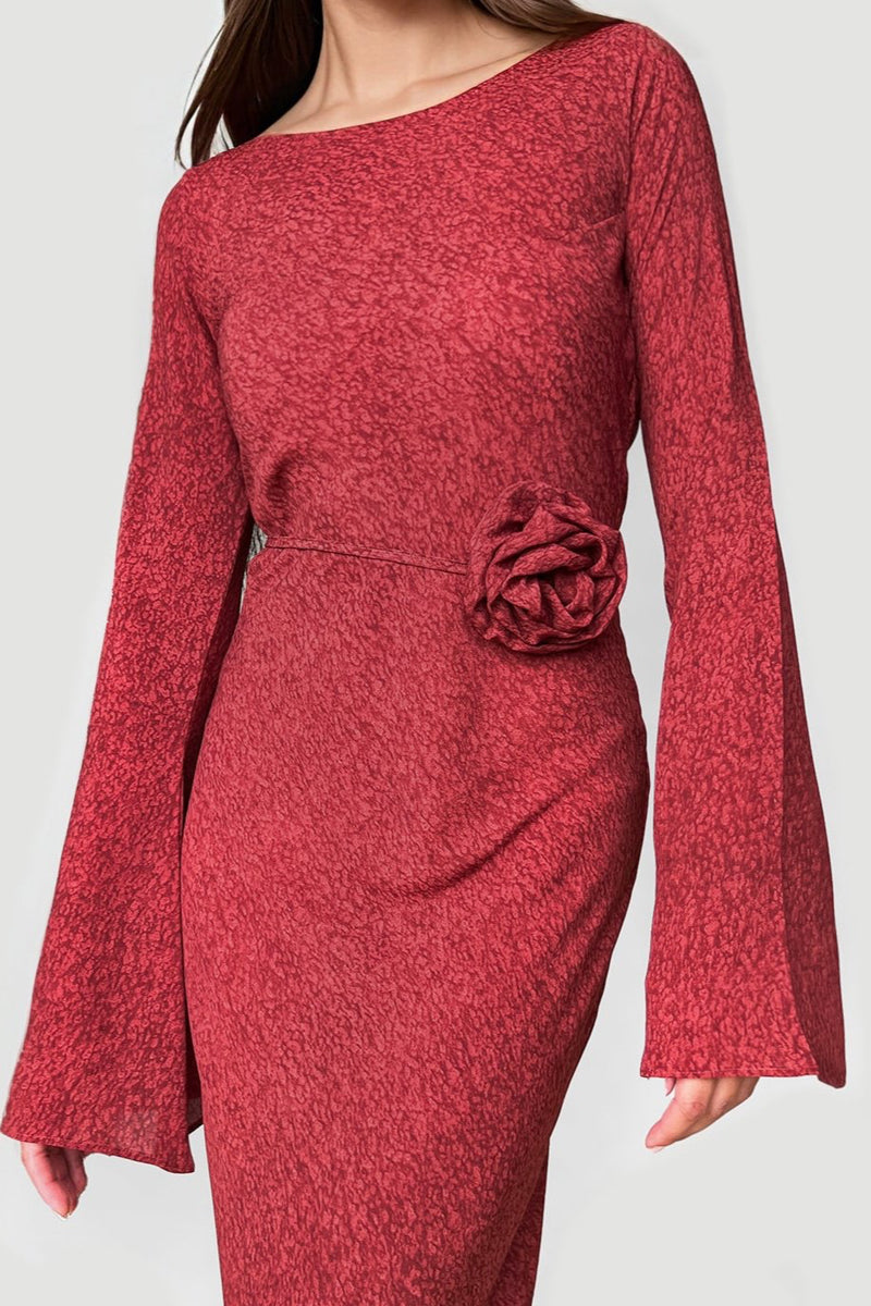 KYRA DRESS in Red Sapphire
